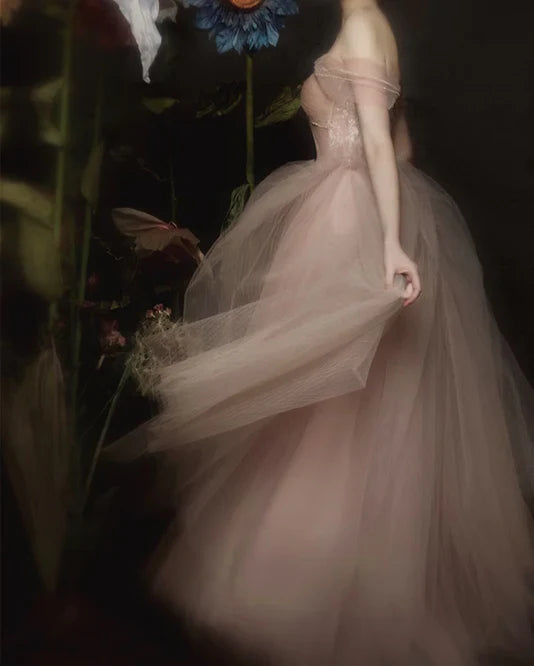 Dark Pink Sweetheart Off Shoulder Beaded Party Dresss Prom Dress Elegant Evening Dress