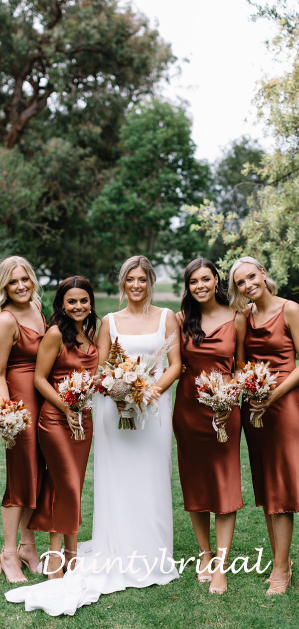 Simple Spaghetti Strap V-neck Short Bridesmaid Dresses.DB10840