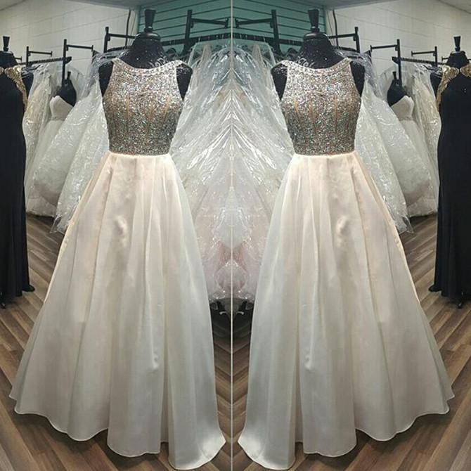 Pink Satin Ball Gowns Prom Dresses Crystal Beaded 2017 Luxury Evening Gowns