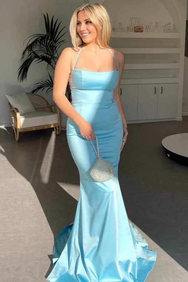 Jimiss minimalist mermaid off shoulder sleeveless cross shoulder strapless floor length evening gown