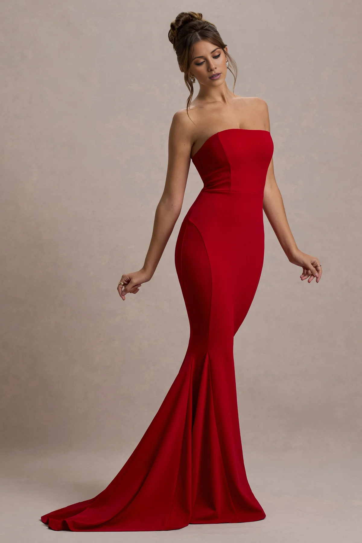 Mermaid strapless strapless backless and floor length evening dress - Jimiss Dress