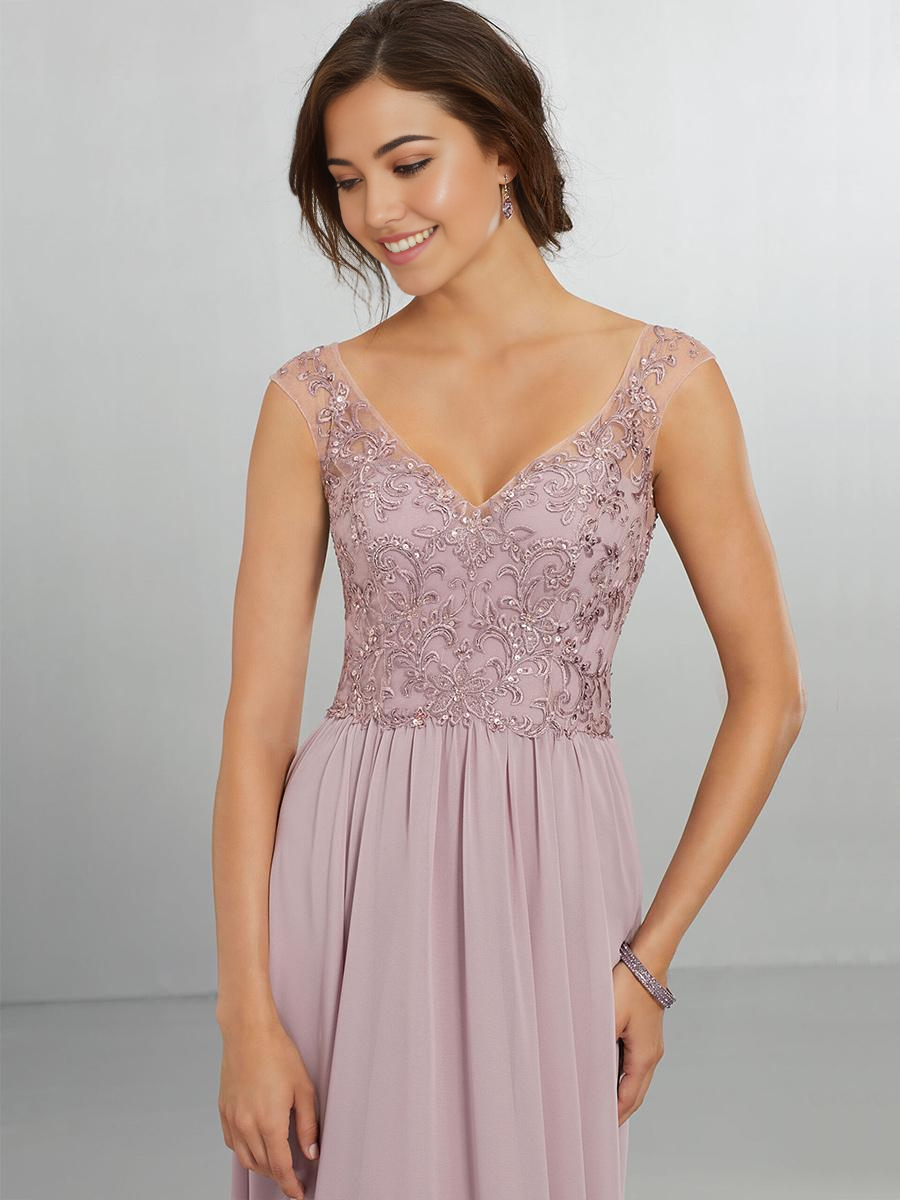 A-Line V-Neck Floor-Length Chiffon Wedding Party Dress formal dresses evening gown Bridesmaid Dress