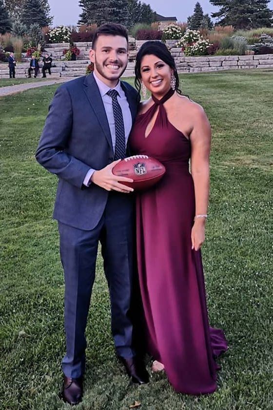 Mismatched Long Burgundy Chiffon Bridesmaid Dress