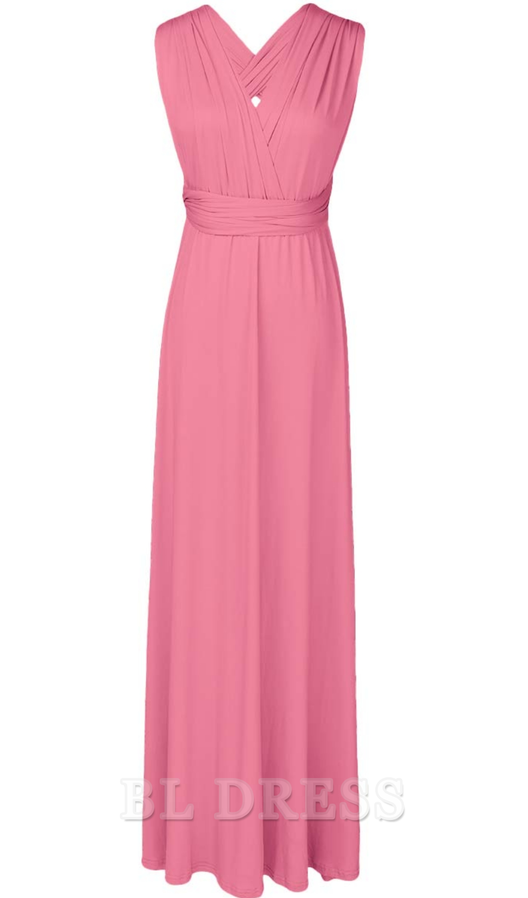 A-line V-Neck Halter Floor Length formal dresses Bridesmaid Dresses evening gown Prom Dress