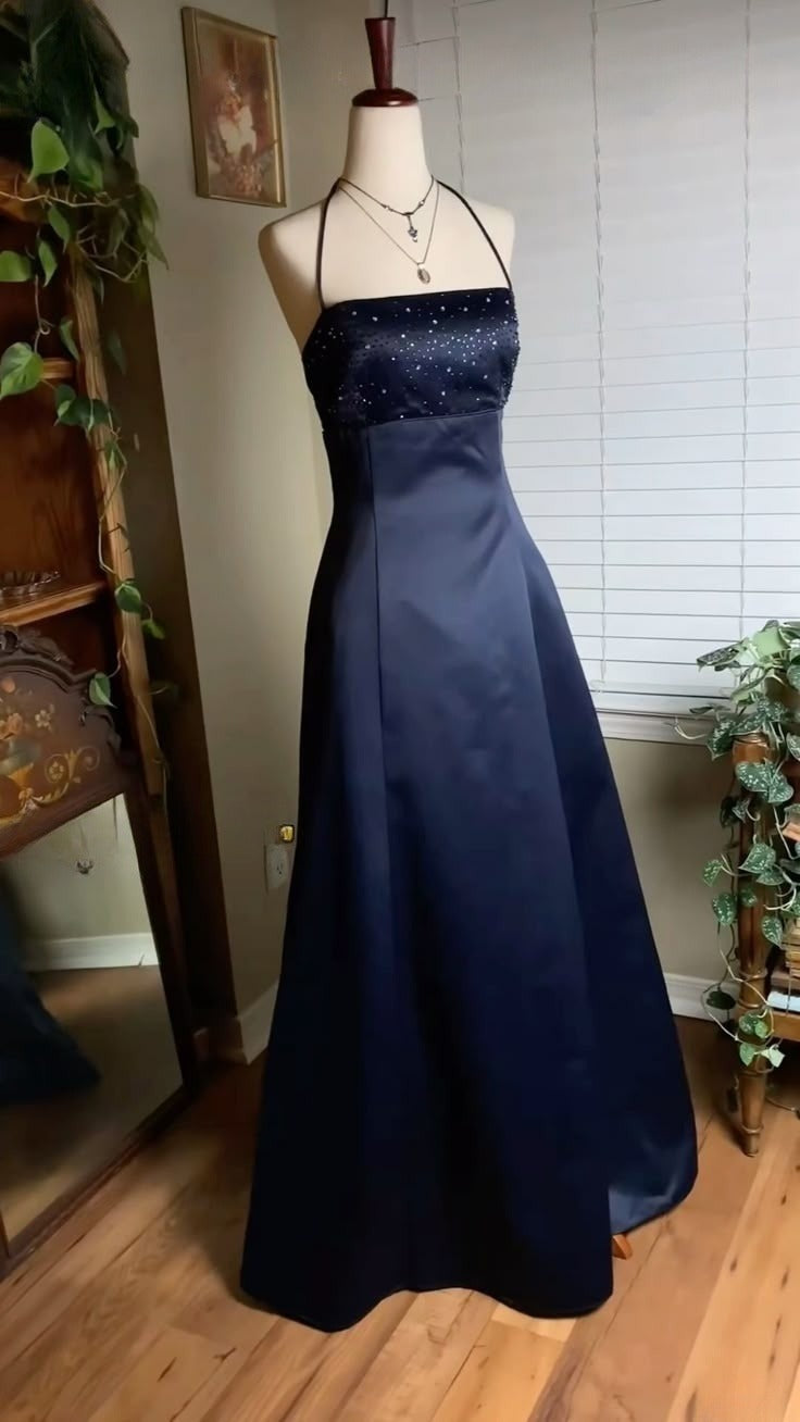 Navy Blue Long Prom Dresses for Party Events
