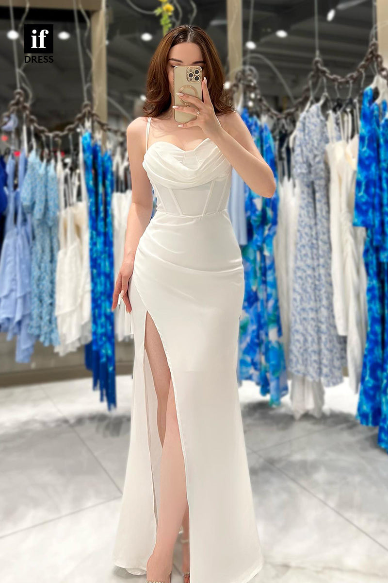 34950 - Sexy/Hot Spaghetti Straps Side Slit Party Prom Formal Dress