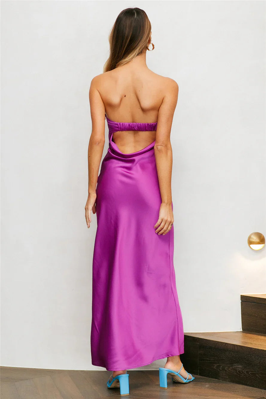 Jimiss off shoulder collar strapless satin long Prom dress