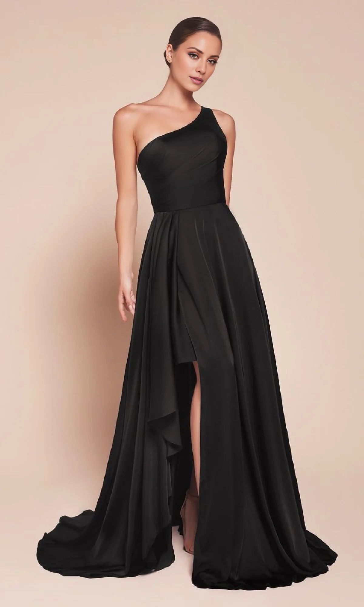 Jimiss off shoulder collar strapless backless side slit and floor length evening dress