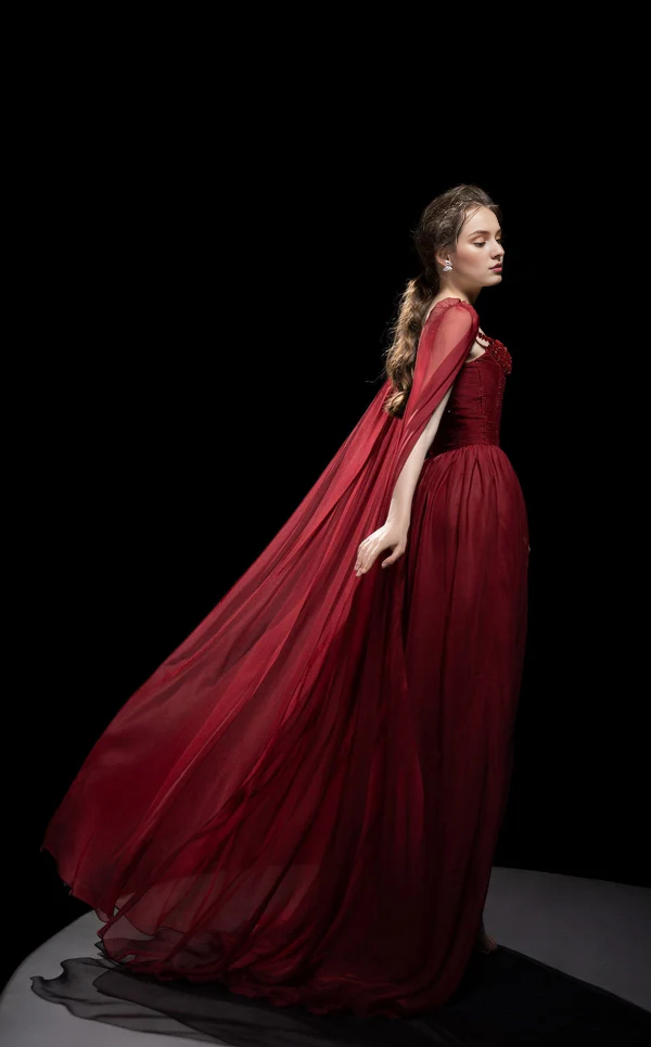 Heart neckline thin shoulder straps exposed back and floor length Prom dress