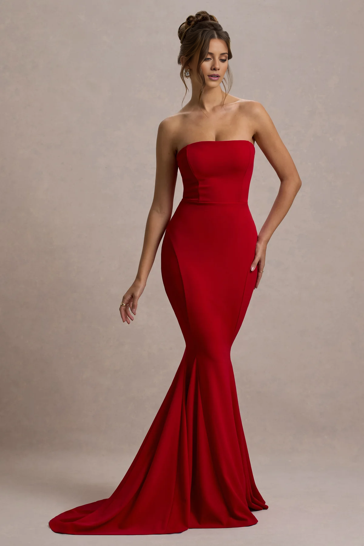 Mermaid strapless strapless backless and floor length evening dress - Jimiss Dress