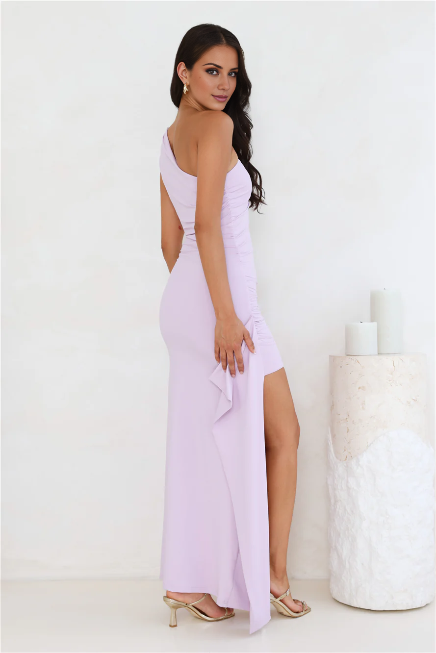 Jimiss One shoulder sleeveless off shoulder side slit long Prom dress