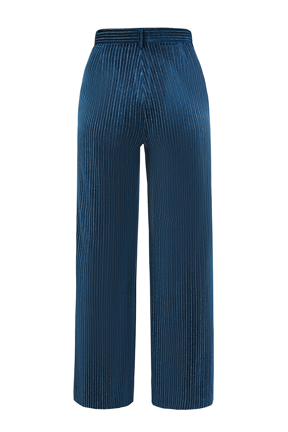 2 Pieces Peacock Blue Notched Lapel Women's Suits with Belt
