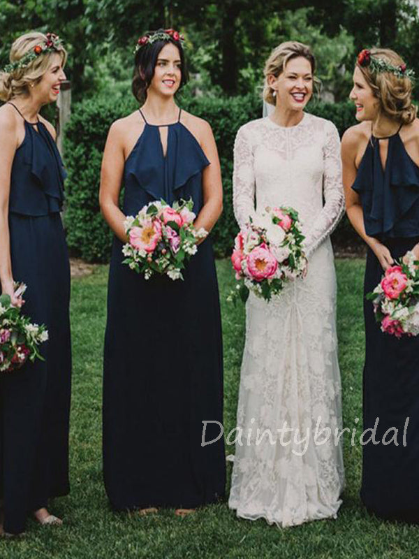 New Arrival Floor Length Long Chiffon Bridesmaid Dresses.DB10385