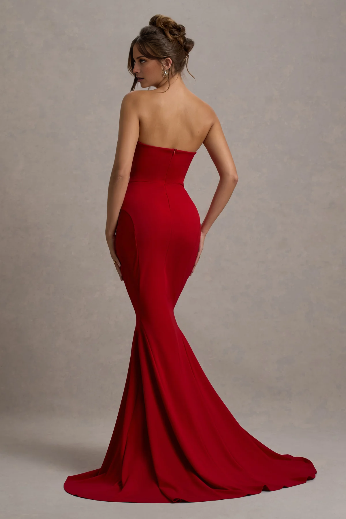 Mermaid strapless strapless backless and floor length evening dress - Jimiss Dress