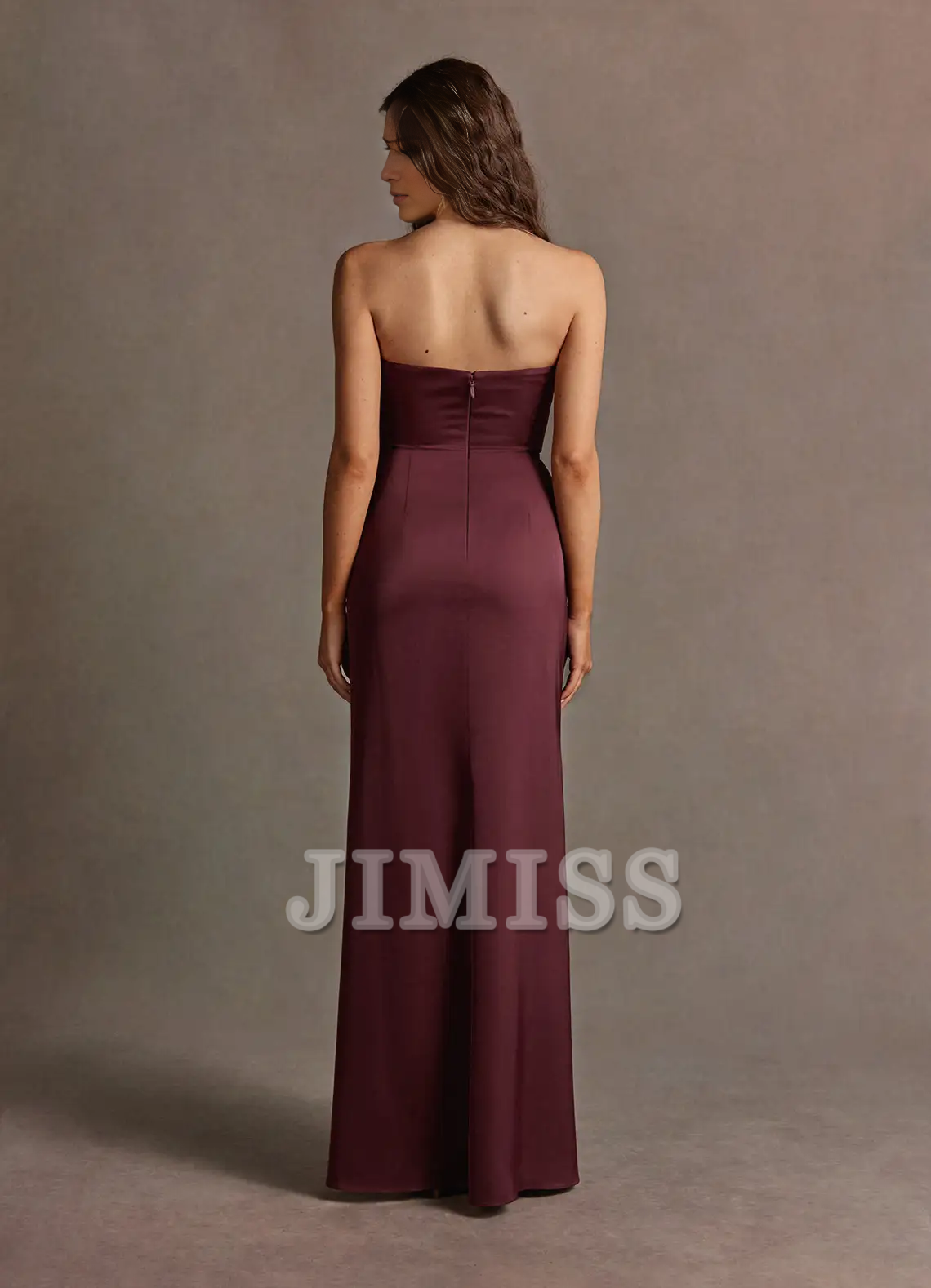 Off shoulder satin butterfly condensation back and floor length evening dress