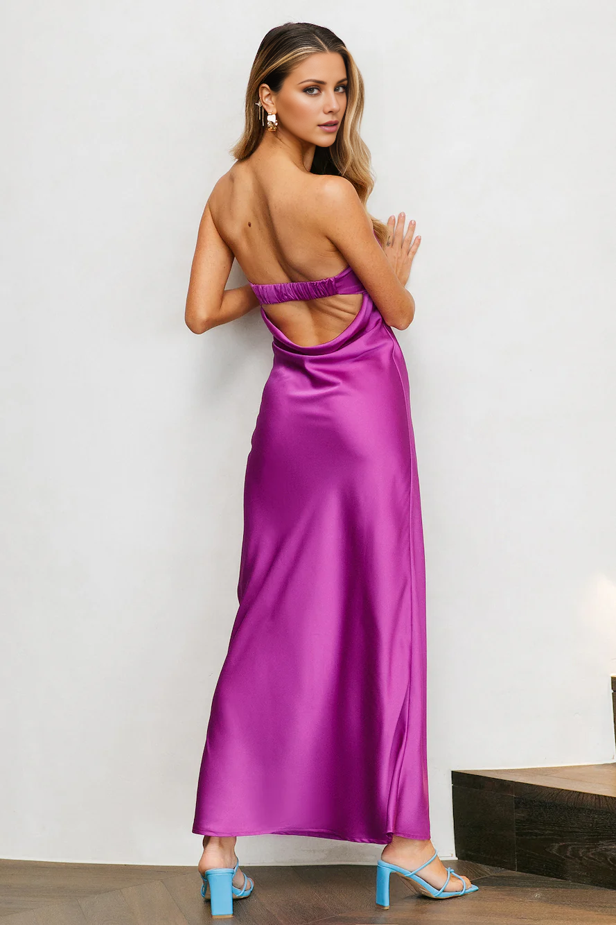 Jimiss off shoulder collar strapless satin long Prom dress