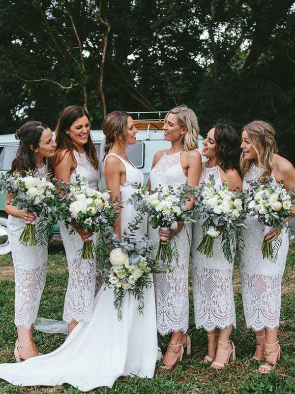 New Arrival Lace Sleeveless Bridesmaid Dresses.DB10344