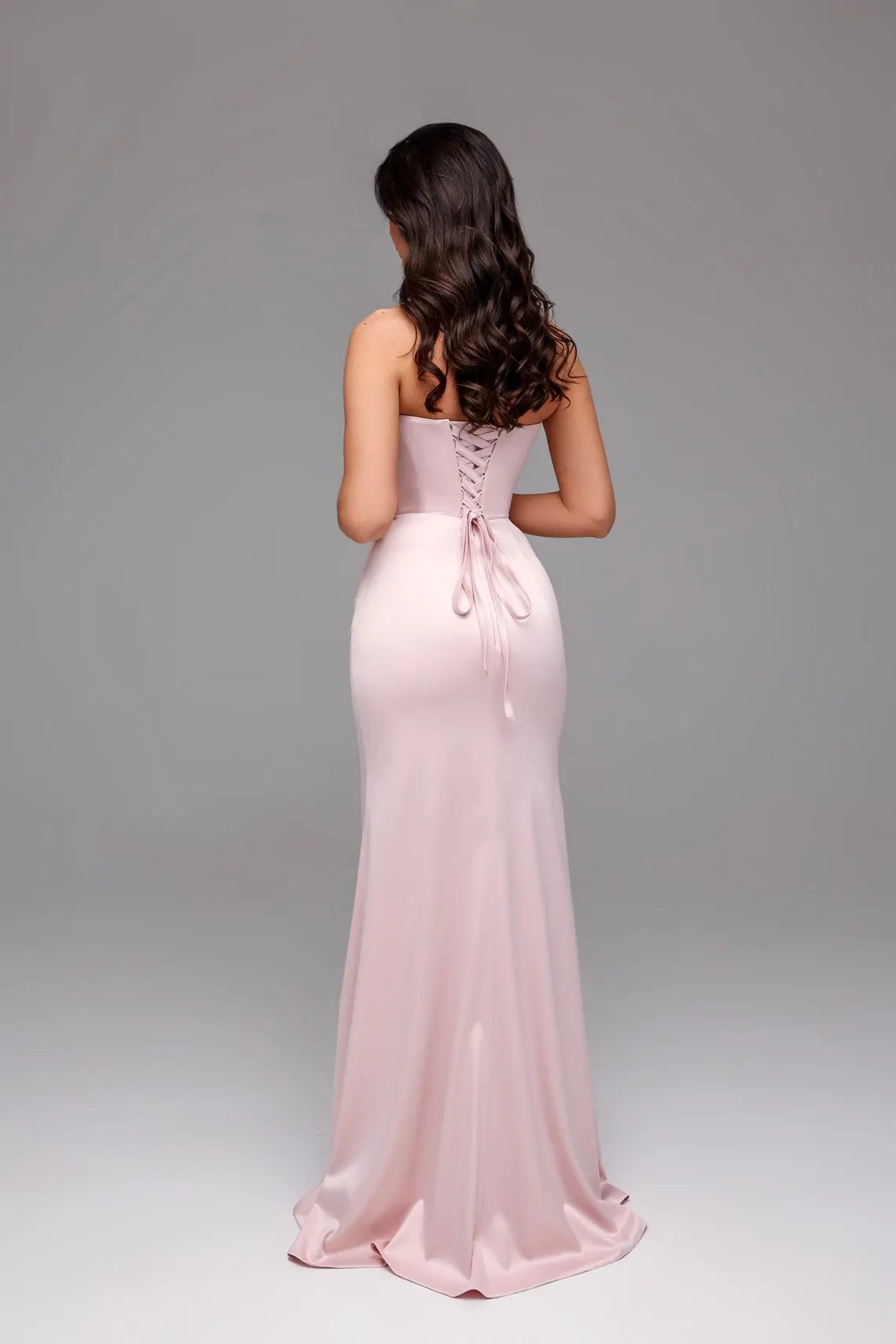 Jimiss off shoulder sleeveless backless side slit and floor length Prom dress
