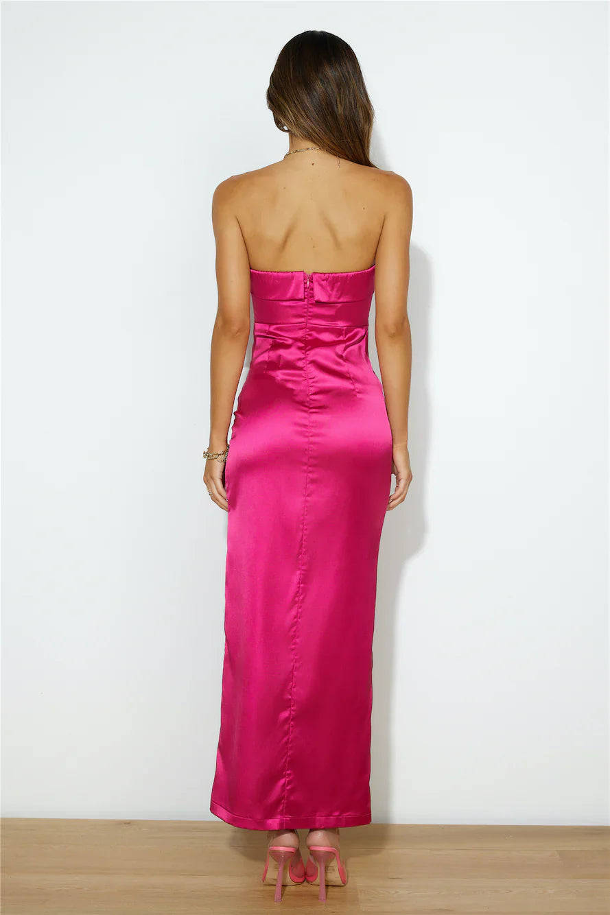 Jimiss off shoulder collar satin backless side slit long Prom dress