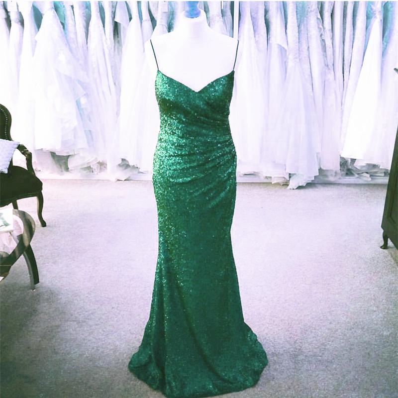 Long Burgundy Sequins V Neck Mermaid Bridesmaid Dresses