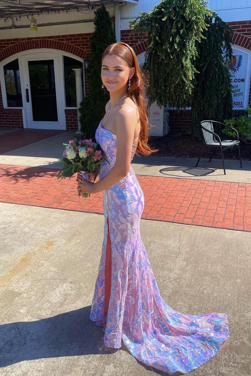 Mermaid Sweetheart Sequins LongProm Dresses