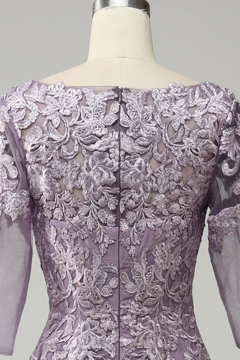 A-line Chiffon Mother of the Bride Dress with Lace