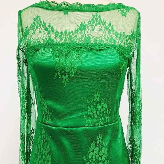 Trumpet/Mermaid High Neck Long Sleeves Applique Sweep/Brush Train Satin Dresses