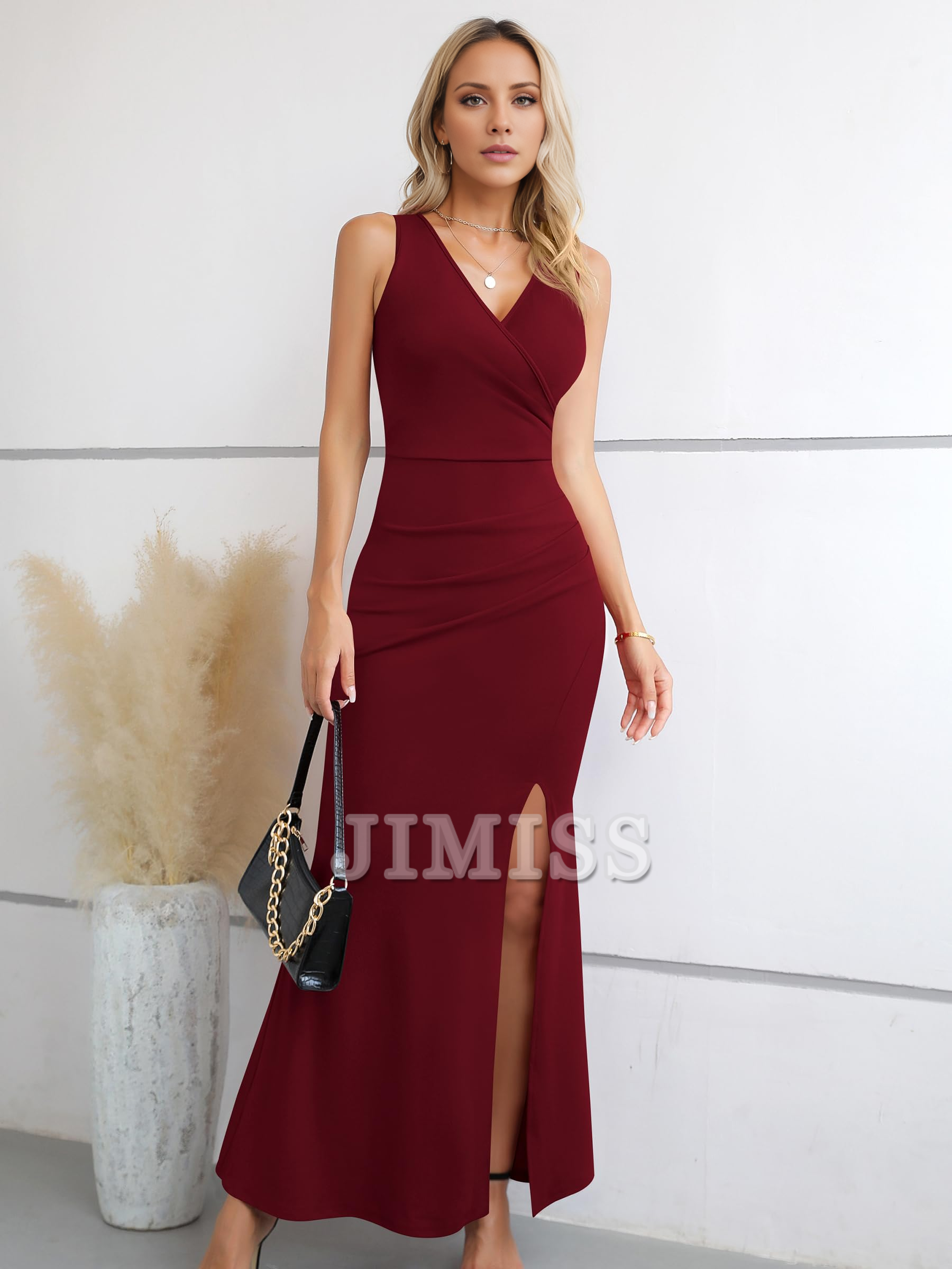 V-neck ball gown long dress party wrap elegant festival slimming evening gown
