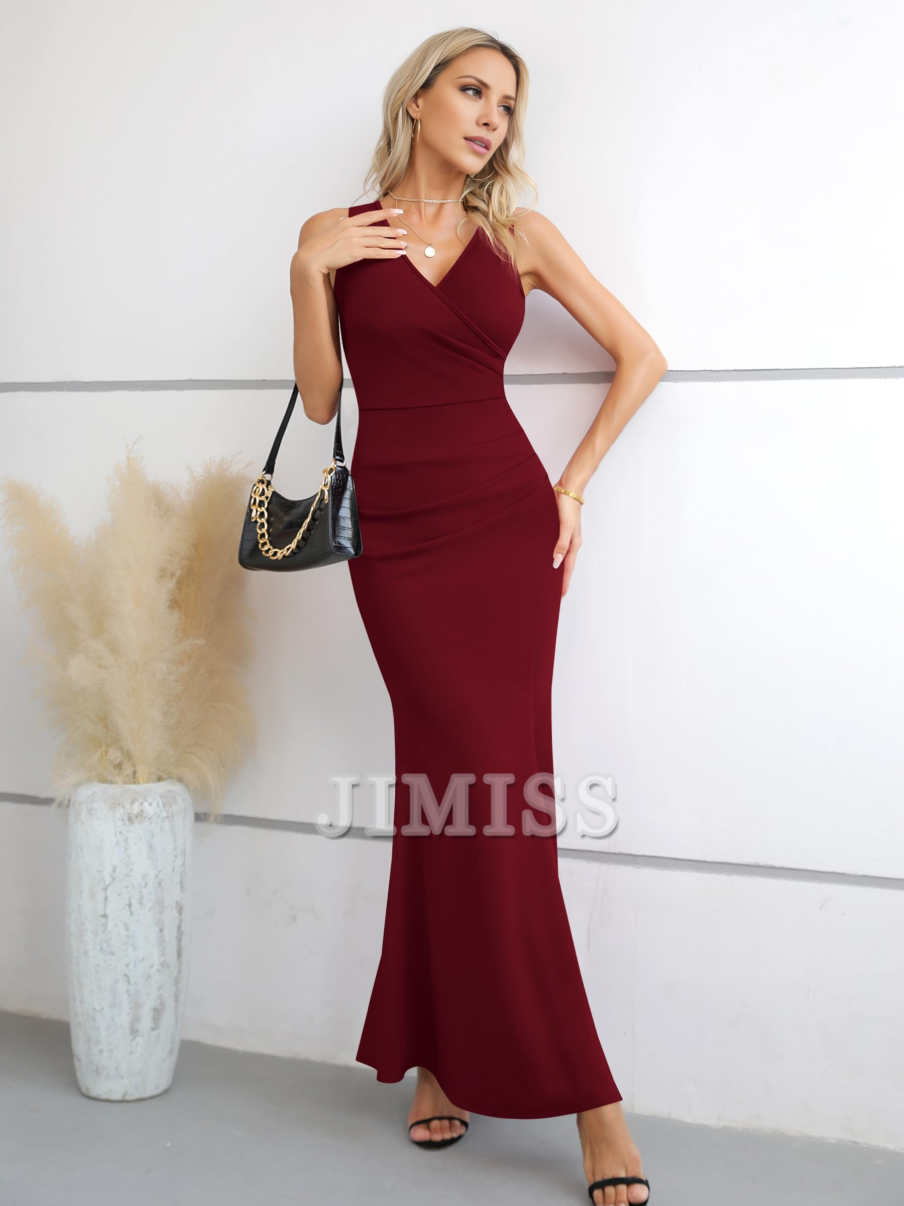 V-neck ball gown long dress party wrap elegant festival slimming evening gown