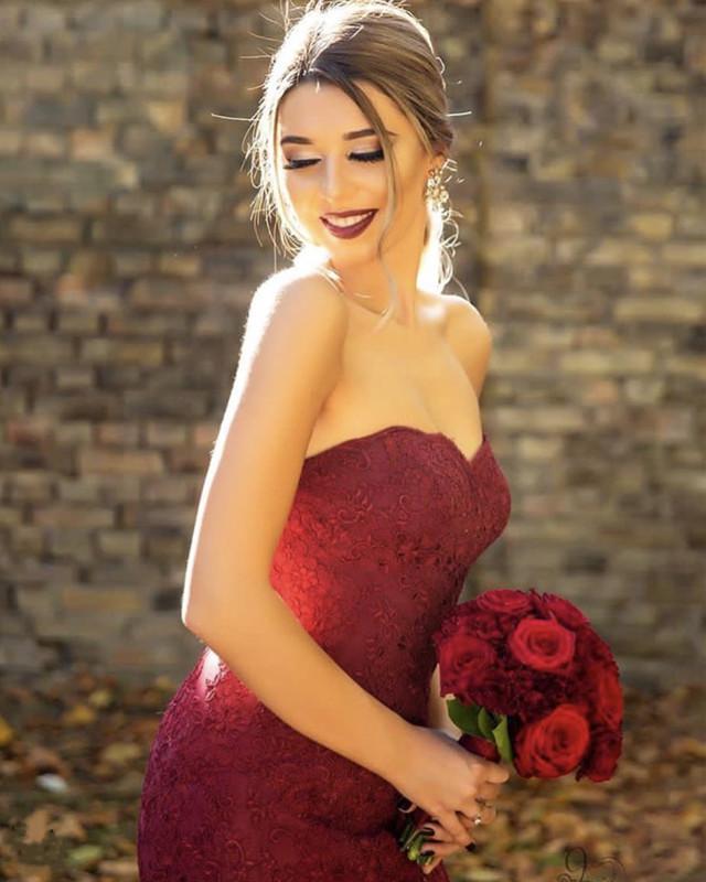 Sweetheart Lace Mermaid Evening Dresses For Engagement Party