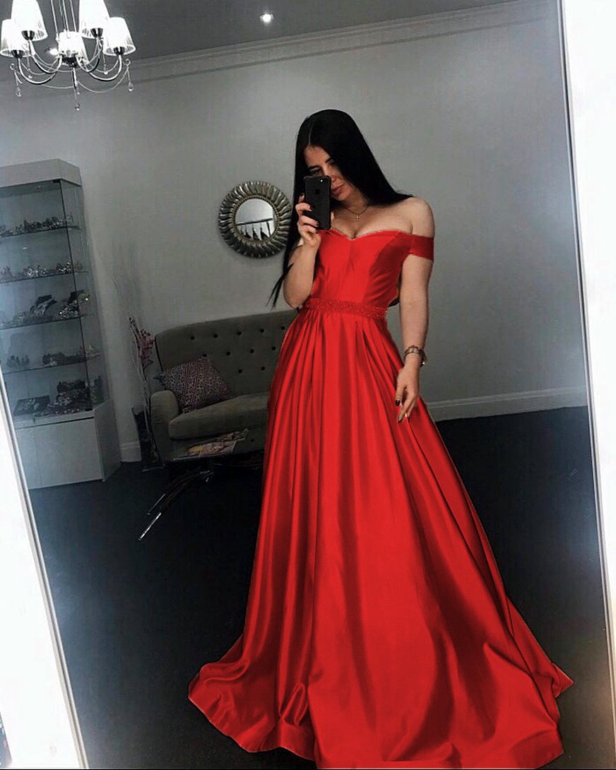 Long Champagne V Neck Evening Dress Off Shoulder Prom Gowns