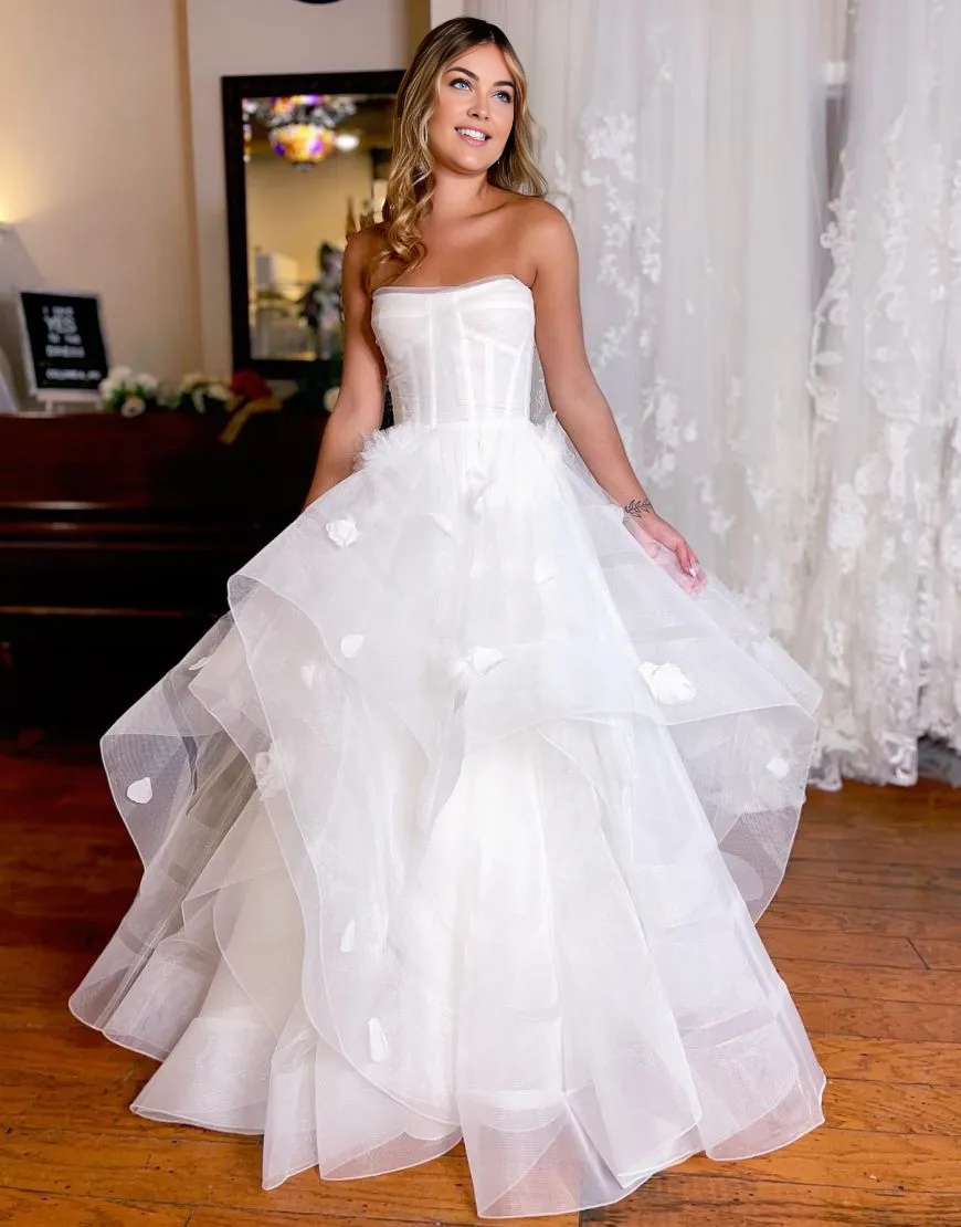 Aimishang Wedding Dress A-Line Floor Length Off The Shoulder Ruffles