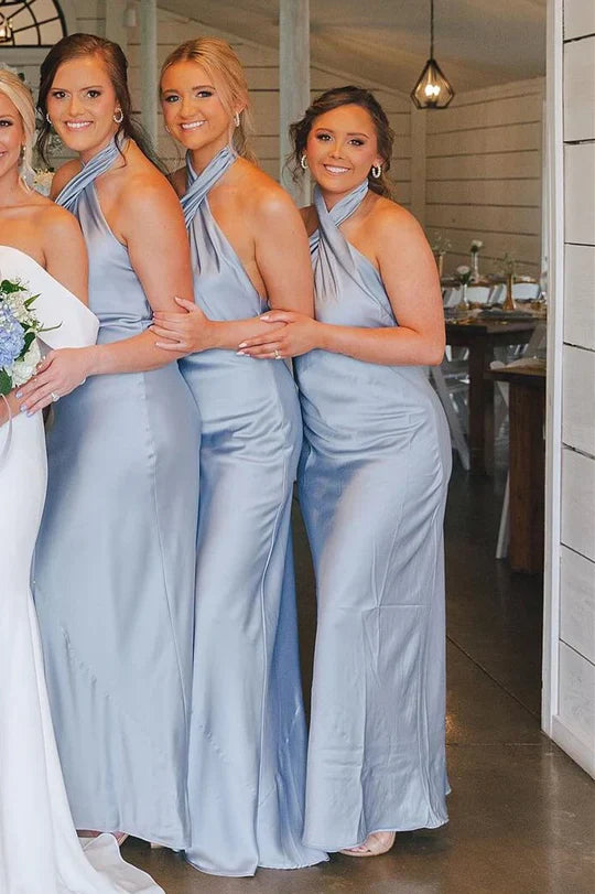 Hater Backless Long Bridesmaid Dress
