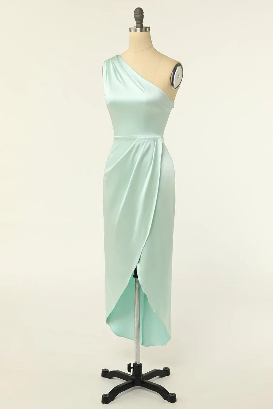 Satin One-Shoulder Bridesmaid Dress
