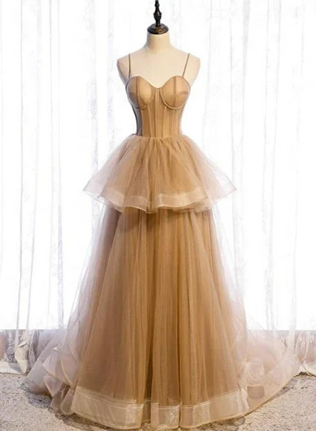 Aimishang Tulle Sweetheart Straps Long Ball Gown Prom Dress Party Dress A Line Floor Length Wholesale