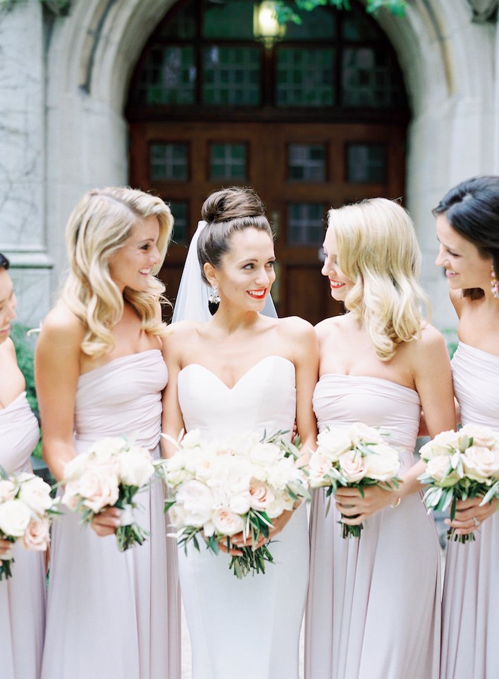 Elegant Pleating Strapless Simple A-line Cheap Bridesmaid Dresses, WG37