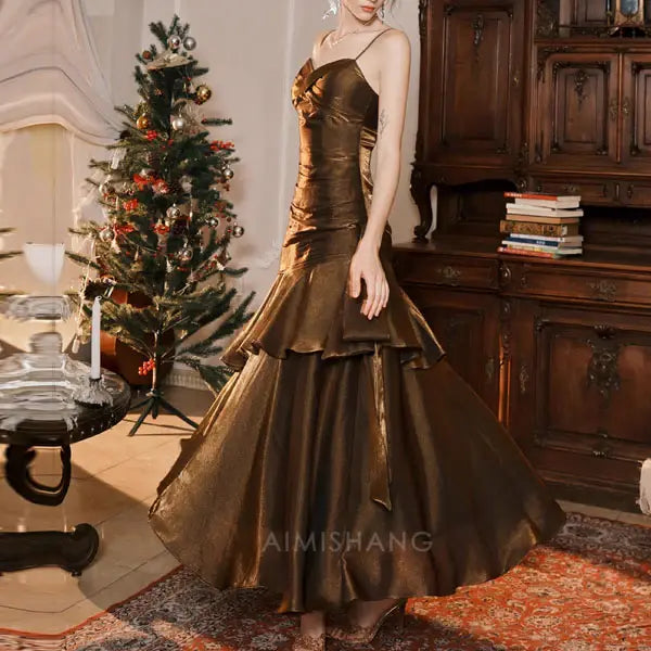 Aimishang Elegant Ruffled Tiered Maxi Dress Long Prom Dress Charming Evening Party Dress Women's Dresses