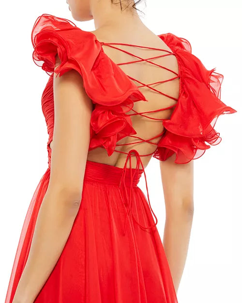 Aimishang Red A-Line Long Prom Dress Charming Evening Party Dress Formal Dress