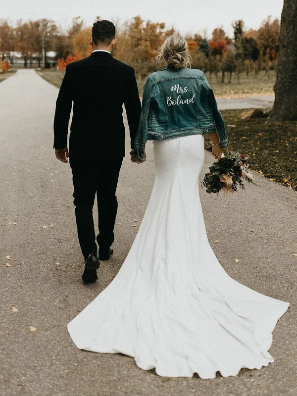 Appliqued Satin Mermaid Lace Wedding Dresses With Beaded Floor Length Elegant