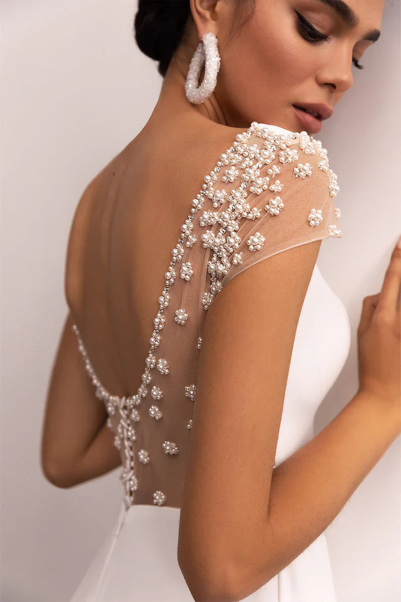 Aimishang Dress Wholesale Elegant Mermaid Satin Long Wedding Dress Charming Bridal Gown