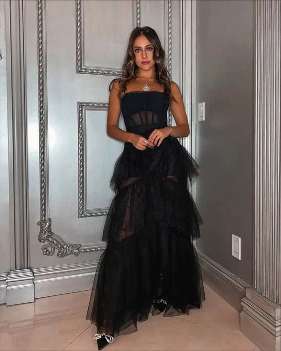 Aimishang Black Prom Dress Women Sexy Charming Evening Party Dress