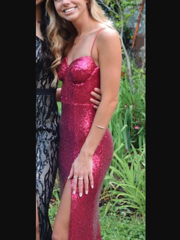 Wholesale Sequin Prom Dresses Long Sparkly Evening Party Dress Graduation Dress With Slit