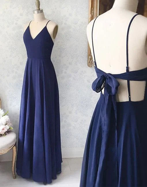 Aimishang Elegant V neck Long Prom Dress Simple Evening Party Dress Formal Dress Bridesmaid Dress