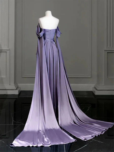 Elegant Off Shoulder A-Line Formal Long Party Dress Charming Evening Dress Wholesale