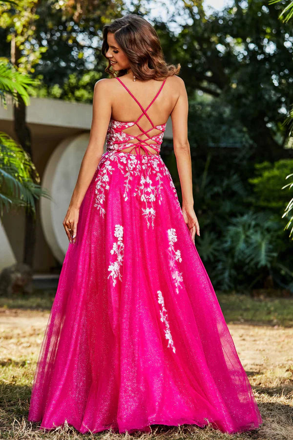 Aimishang Elegant Evening Dress Spaghetti Straps A Line Tulle Dress Prom Dresses