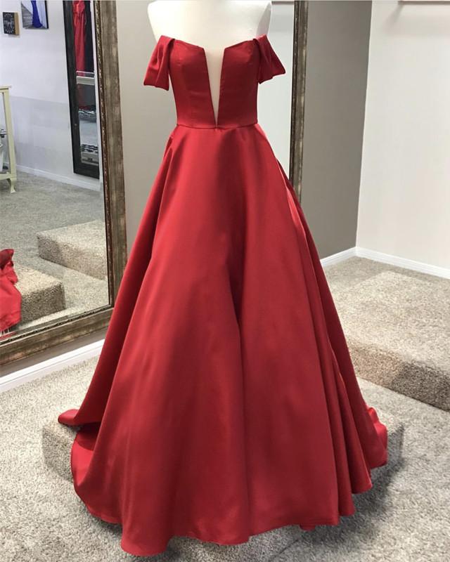 Off Shoulder Floor Length Ballgowns Prom Dresses