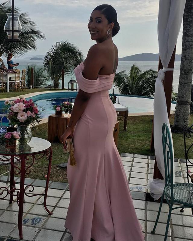 Sexy Off The Shoulder Mermaid Prom Dresses Long Split Evening Gowns