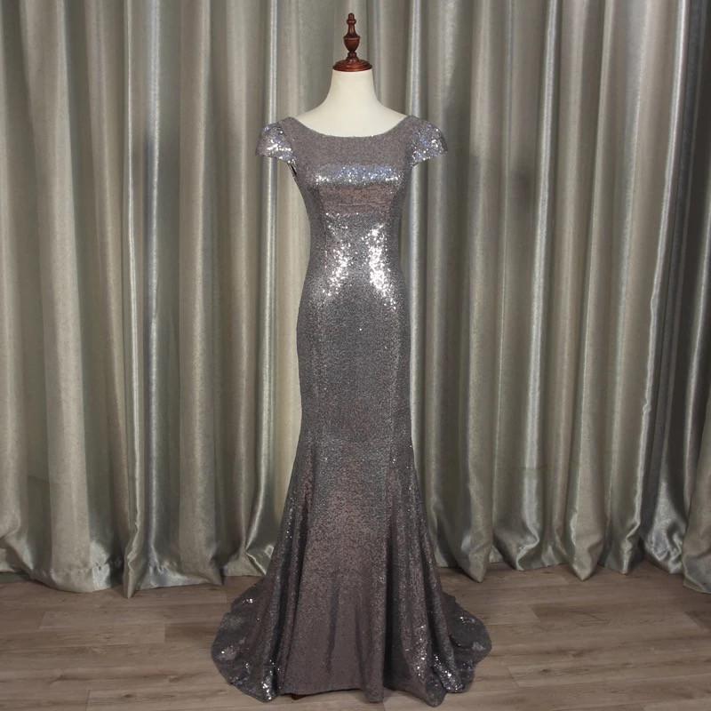 Modern Style Glitter Sequins Bridesmaid Dresses Mermaid Formal Gowns