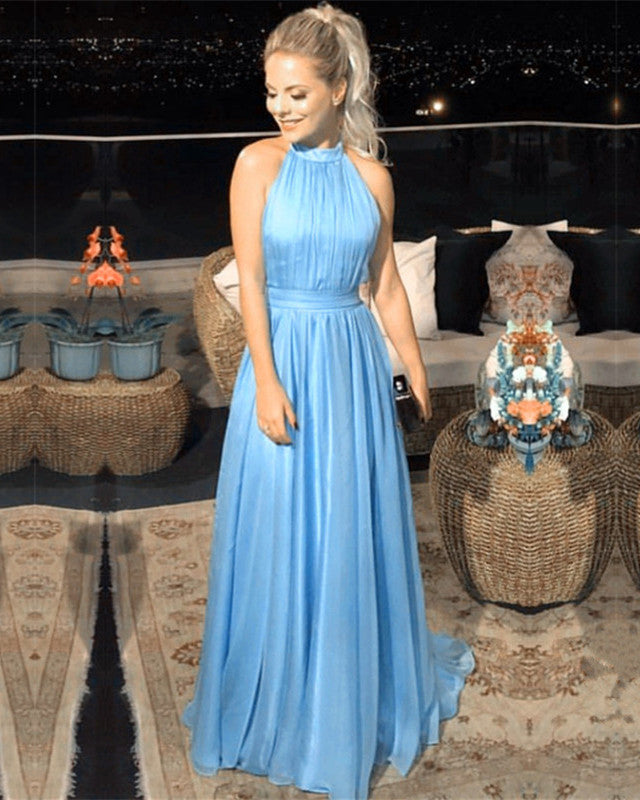 Cheap Bridesmaid Dresses Long Chiffon Backless Party Dress