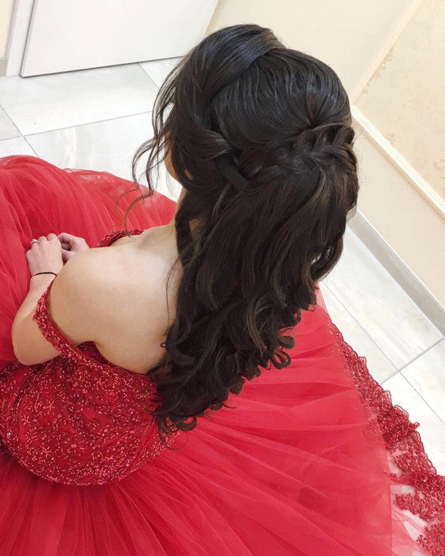 Beaded Lace Mermaid Evening Dress Off Shoulder Prom Gowns